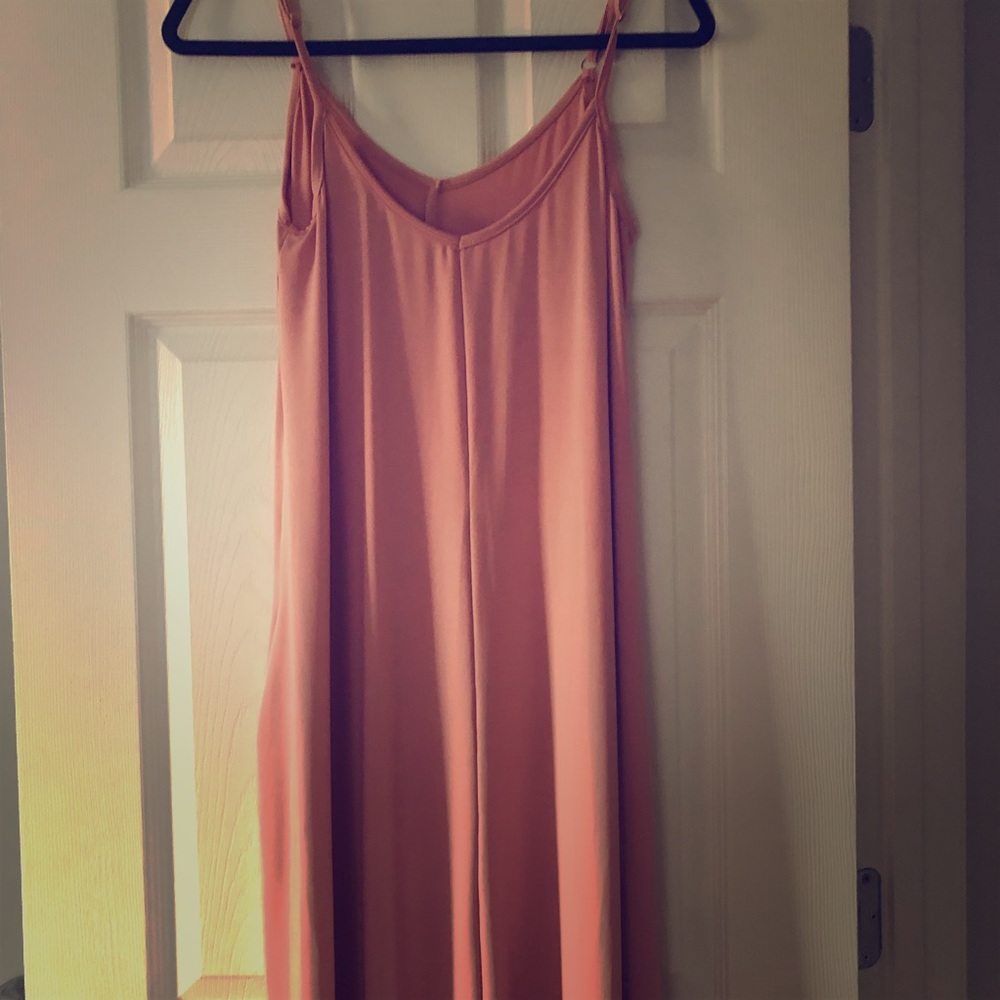 Blush Stretch Maxi Dress w Pockets